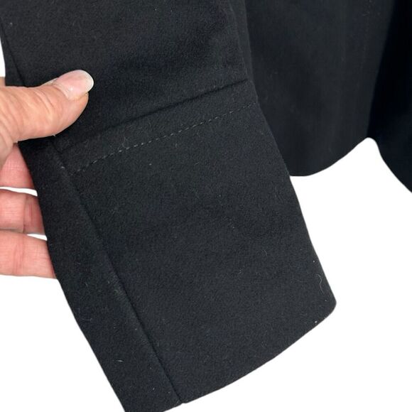Michael Kors Wool Blend Peacoat Zipper Front Toggle Black Button Size 4 - Picture 11 of 16